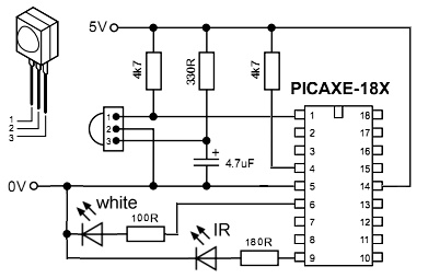 Infrared circuit. | PICAXE Forum Burglar Alarm. | PICAXE Forum